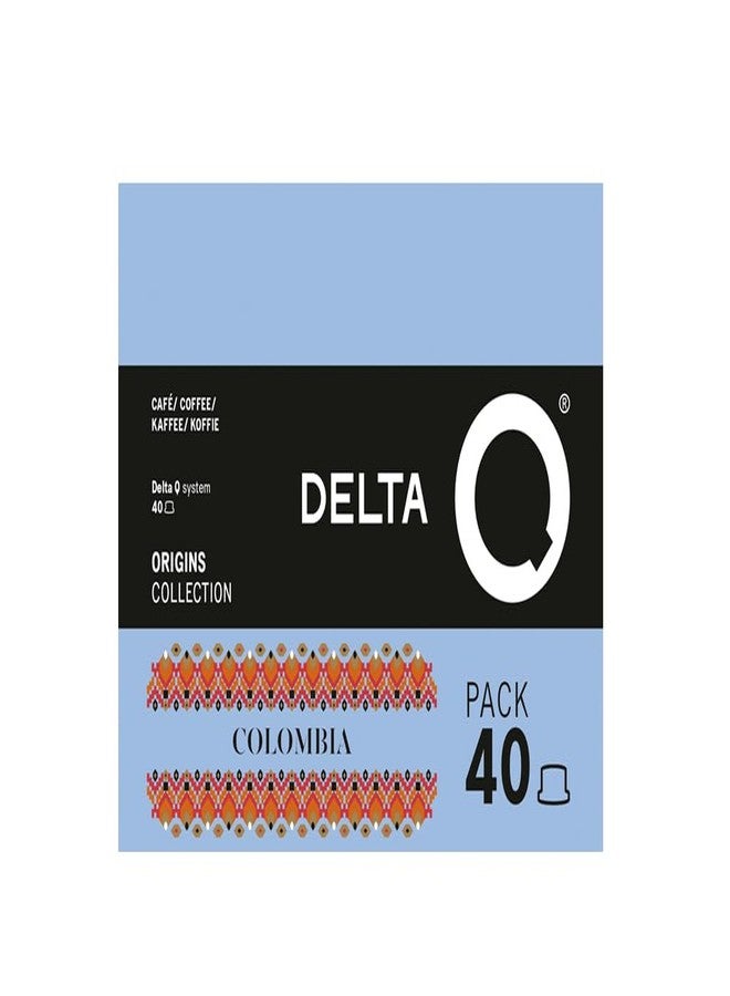 Delta Q Colombia Espresso Pods for Delta Q machines - Intensity 8, Floral & Chocolate Notes, XL Pack - 40 Coffee Capsules - Image 1