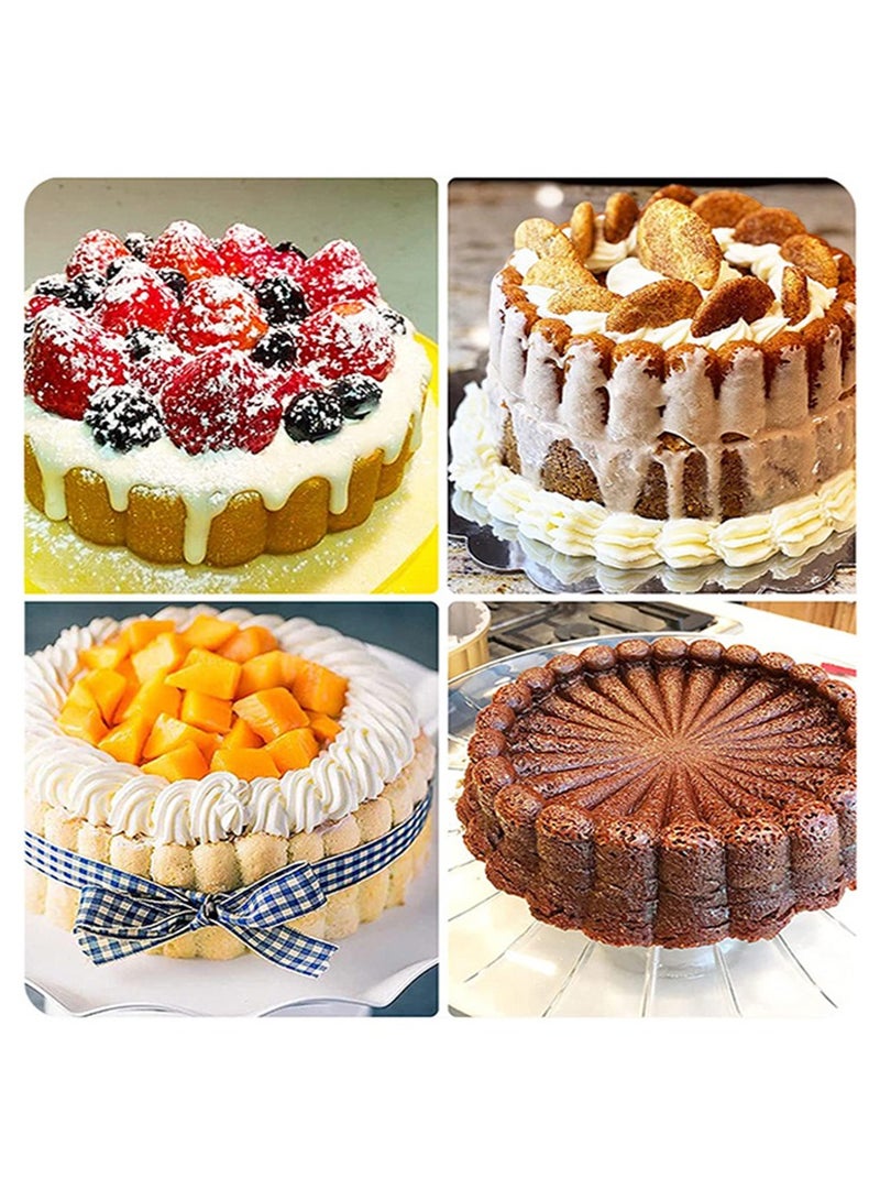 قالب كيك سيليكون، قالب كيك دائري غير لاصق مقاس 8 بوصة، قالب سيليكون للمطبخ، قالب سيليكون قابل لإعادة الاستخدام، قالب صلصة سميك لدرجات الحرارة للكعك، التارت، الفطيرة (رمادي) - Image 5