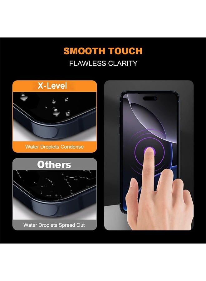 3 Pcs iPhone 16 Pro Max Privacy Screen Protector, Easy Installation with Alignment Frame, Anti-Drop and Anti-Scratch, Case Friendly Anti-Spy Anti-Fingerprint - Image 4