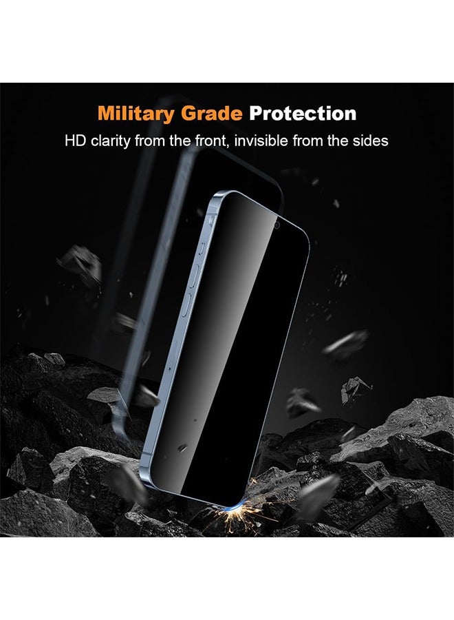 3 Pcs iPhone 16 Pro Max Privacy Screen Protector, Easy Installation with Alignment Frame, Anti-Drop and Anti-Scratch, Case Friendly Anti-Spy Anti-Fingerprint - Image 5