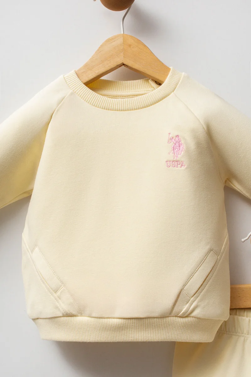 يو اس بولو اسن طقم ليموني من قطعتين للبنات من يو إس بولو أسن