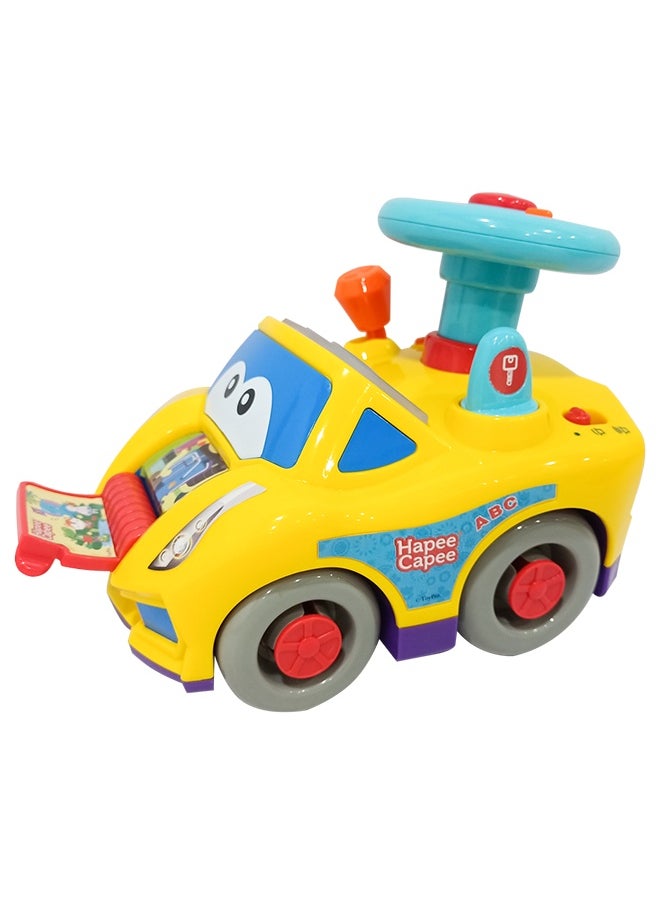 Hapee Capee Fun Vroom Vroom Car, Features Car Horn, Engine start and gear stick and all trigger realistic sounds, Including 4 flashing lights to attract baby's, Gift toys for 6+ Months Babies, Best Motor Gifts for Babies & Toddlers  - Image 2