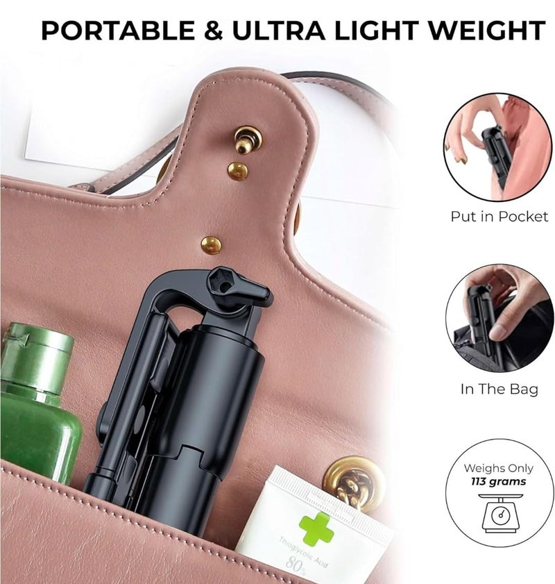 Fire Turtle G1 SnapStick Tripod – 3-in-1 Selfie Stick & Tripod, Vlogging, and Photography, Includes Bluetooth Remote, Extendable Selfie Stick for Mobile Phone Multifunctional Design (R1) - Image 5