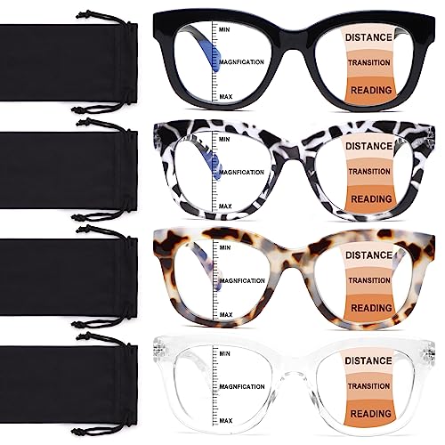 CHOFILORD Progressive Multifocus Reading Glasses for Women Men Blue Light Blocking Computer No Line Multifocal Readers (A1 Multicolor, 1.75, Diopters) - Image 1