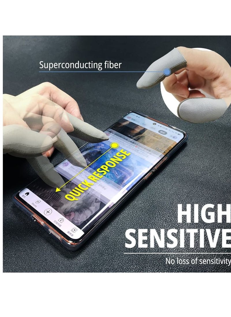 KASTWAVE - 2023 New 10Pcs Mobile Phone Gaming Finger Sleeves for PUBG Breathable Fingertips Sweatproof Anti-Slip Fingertip Cover Thumb Gloves for Mobile Game - Image 1