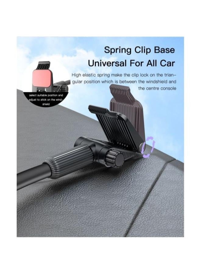 Yesido C137 360 Arm Truck Car Adjustable Smart Phone Dash Windshield Spring Clip Phone Holder - Image 3