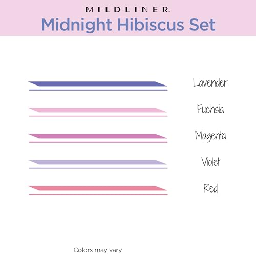 Zebra Pen Mildliner Dual-Tip Highlighter Set, Broad and Fine Tips, Ideal for Bible Highlighting, No Bleed, School Supplies and Teacher Supplies, Assorted Midnight Hibiscus Ink Colors, 5-Pack (78375) - Image 3