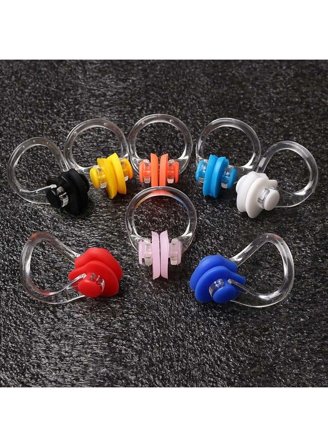 WODE 8 قطع مشبك أنف سيليكون للسباحة، واقي أنف سيليكون مقاوم للماء، واقي أنف لينة للأطفال والبالغين (8 ألوان) - Image 4