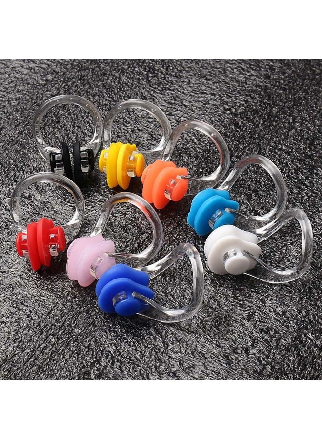 WODE 8 قطع مشبك أنف سيليكون للسباحة، واقي أنف سيليكون مقاوم للماء، واقي أنف لينة للأطفال والبالغين (8 ألوان) - Image 5