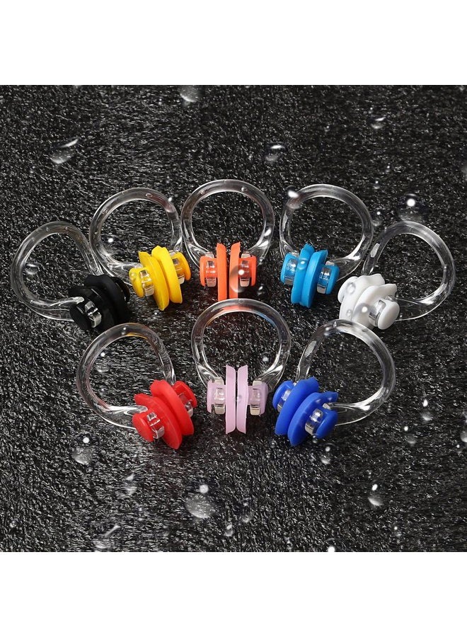 WODE 8 قطع مشبك أنف سيليكون للسباحة، واقي أنف سيليكون مقاوم للماء، واقي أنف لينة للأطفال والبالغين (8 ألوان) - Image 2