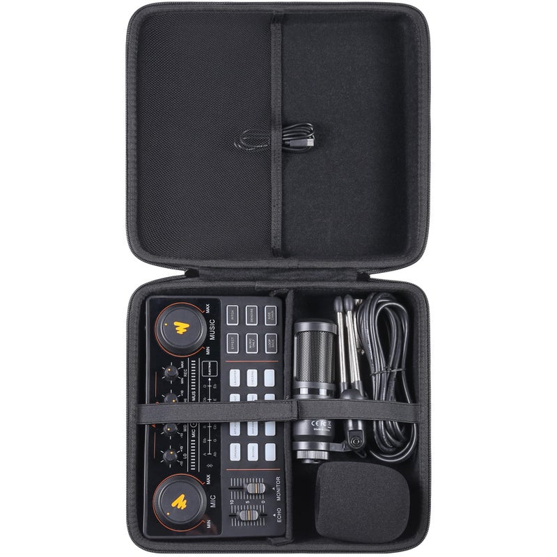 Khanka Hard Travel Case Replacement for Podcast Equipment Bundle-MAONO MaonoCaster Lite -Audio Interface-All in One-Podcast Production Studio,Case Only. - Image 1