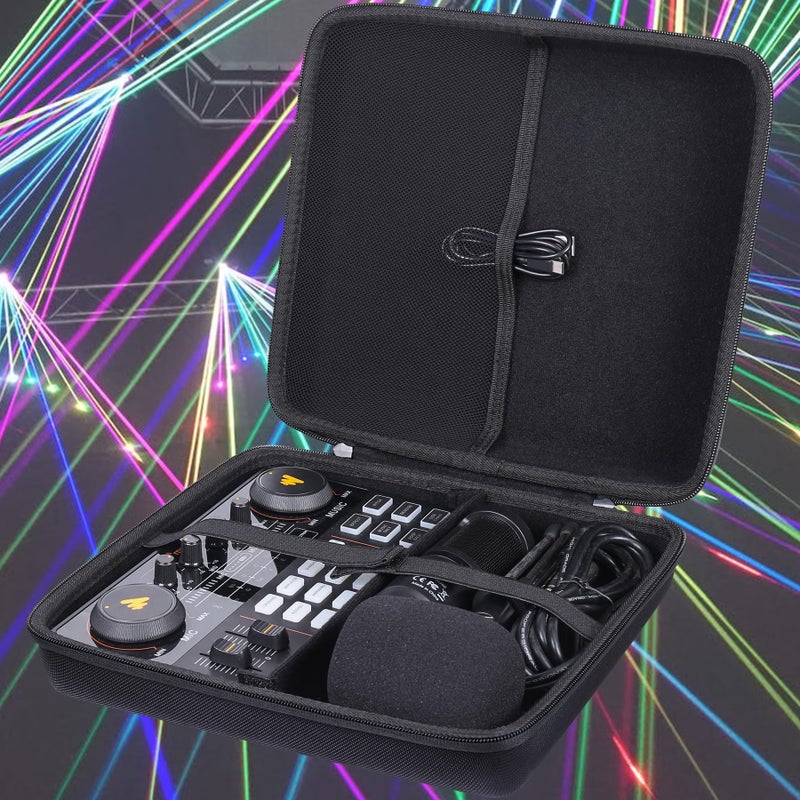 Khanka Hard Travel Case Replacement for Podcast Equipment Bundle-MAONO MaonoCaster Lite -Audio Interface-All in One-Podcast Production Studio,Case Only. - Image 3