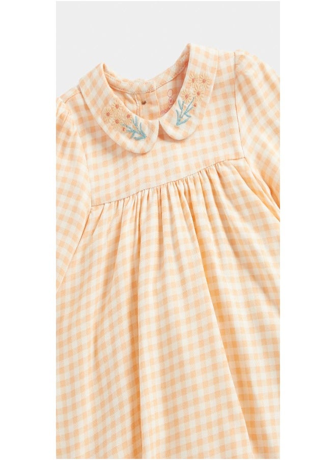 mothercare - Gingham Woven Dress and Knickers Set - Image 1