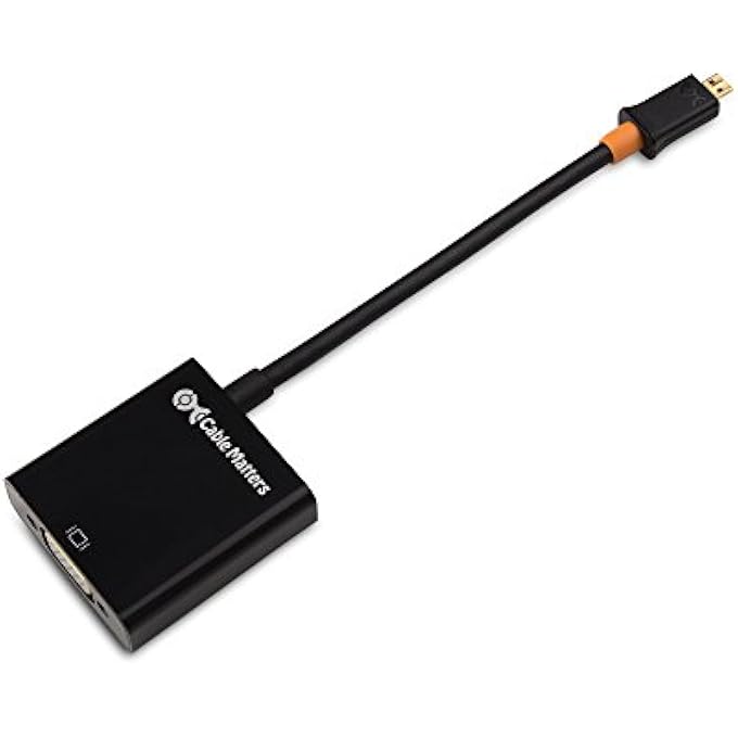Cable Matters MICRO HDMI TO VGA ADAPTER (MICRO HDMI TO VGA CONVERTER) IN BLACK - Image 2
