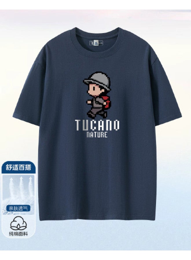 Tucano men's Summer Round Neck Short Sleeve T-shirt - Casual, Versatile Basic Top For Outdoor Wear - Image 1