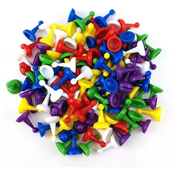 هونباي HONBAY 120 قطعة قطع بيادق متعددة الألوان لألعاب الطاولة مكون علامات منضدية - Image 1