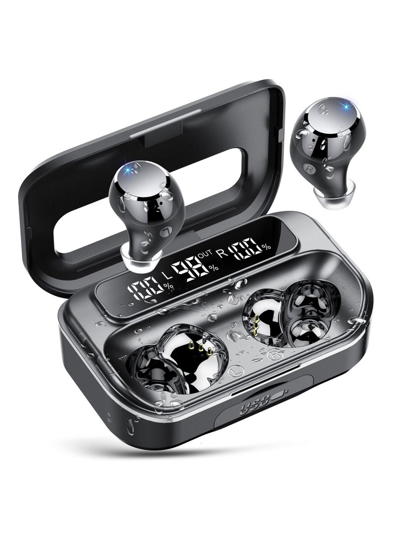 Excefore Wireless Earbuds, Wireless Bluetooth Earbuds, Bluetooth 5.3 Headphones, with LED Display 128H IP7 and 4 ENC Noise Cancelling Mic, for iOS, Android, Workout - Black - Image 1