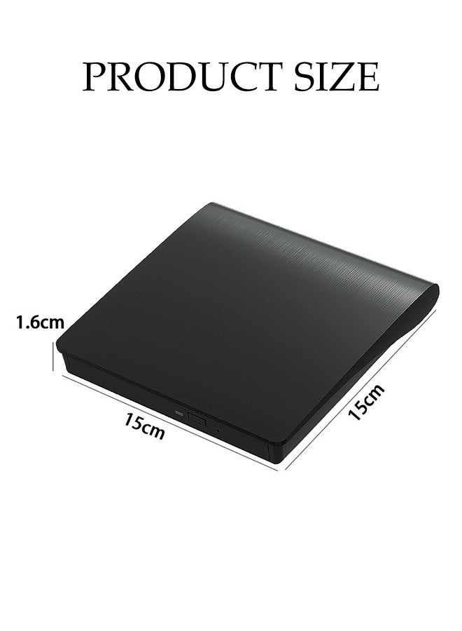 DUNISO External  Drive with USB 3.0 and Type-C , Portable Ultra Slim ,Port Plug and Play,DVD/CD Reader and DVD/CD Burner for Laptop,Desktop and more - Image 2