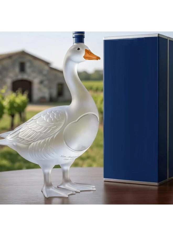 Limited 30th Anniversary Commemorative Swan Engraved Vodka Glass Bottle - Image 1