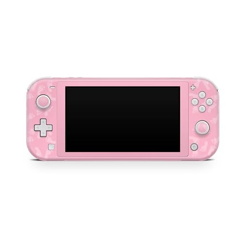 Tacky Design Panda Decal Skin Compatible with Nintendo Switch Lite Skin Wrap, Pink Color with Blue Accents Skin for Nintendo Switch Lite Cover, Premium Vinyl 3M Full Wrap Decal with Moon Design. - Image 4