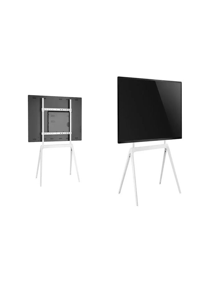 Skill Tech SH 1446FS Steel Studio TV Floor Stand for 65–86 Inch Screens, VESA 600x400, Max Load 60kg – Heavy Duty Adjustable TV Stand  Black  - Image 3