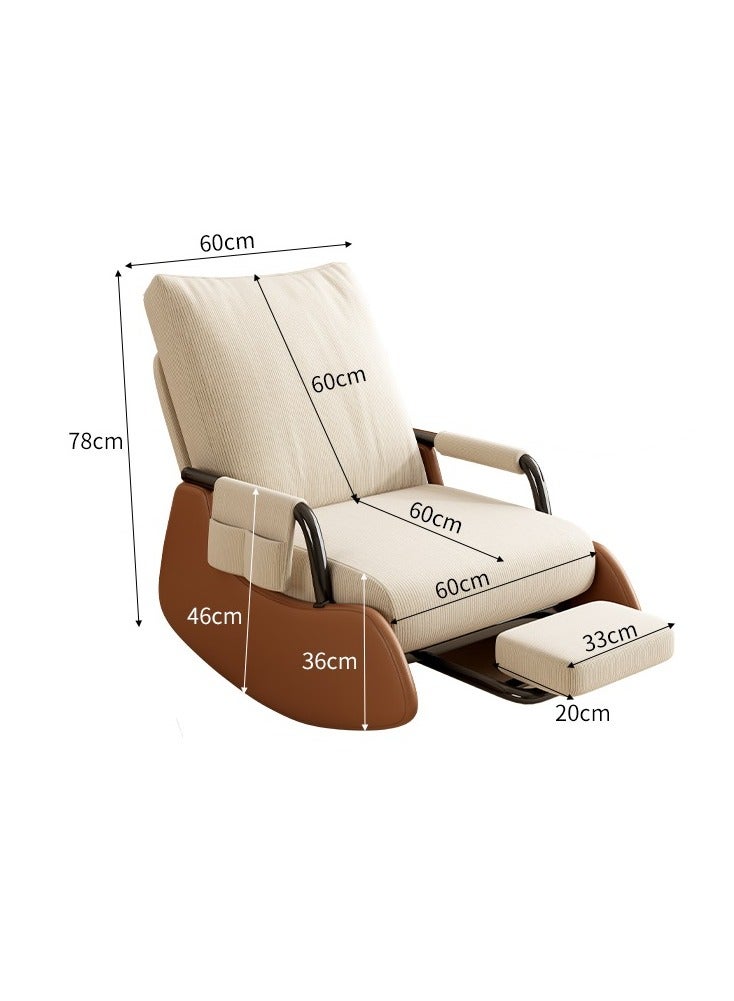 Organized Home European adjustable pholstered Armchair with Solid Wood Legscasual Rocking Chair for Small Spaces for Living Room Bedroom Offices - Image 4