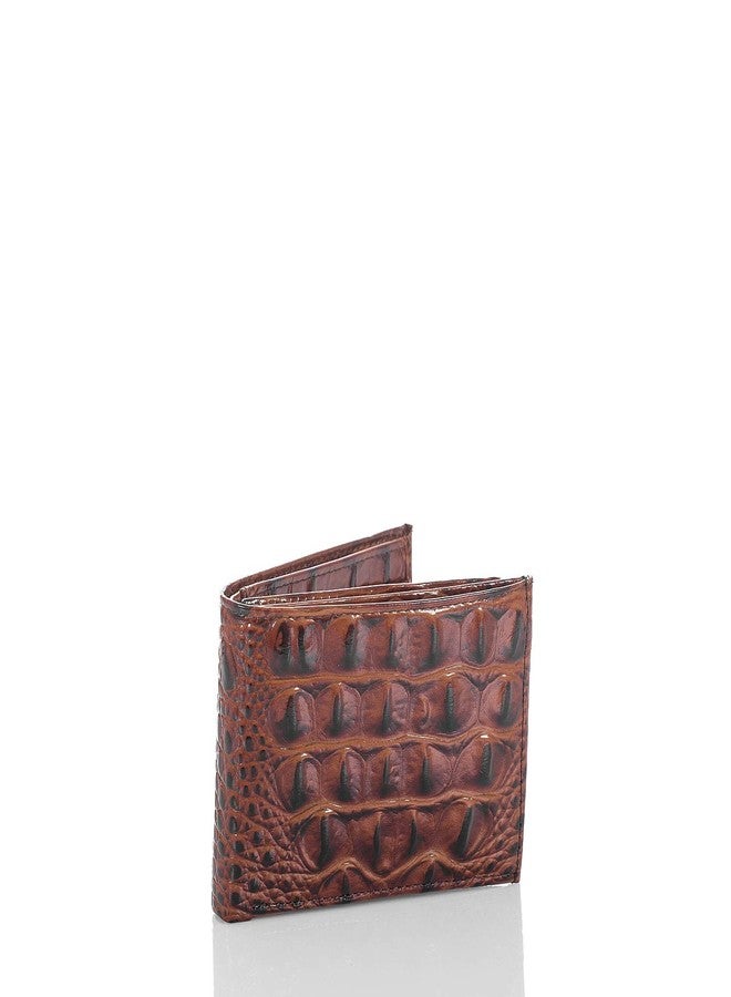 BRAHMIN Bifold Wallet - Unisex Adults - Brown Leather - Modern Classic - ID Window, Seven Credit Card Slots, Bill Divider - Image 2