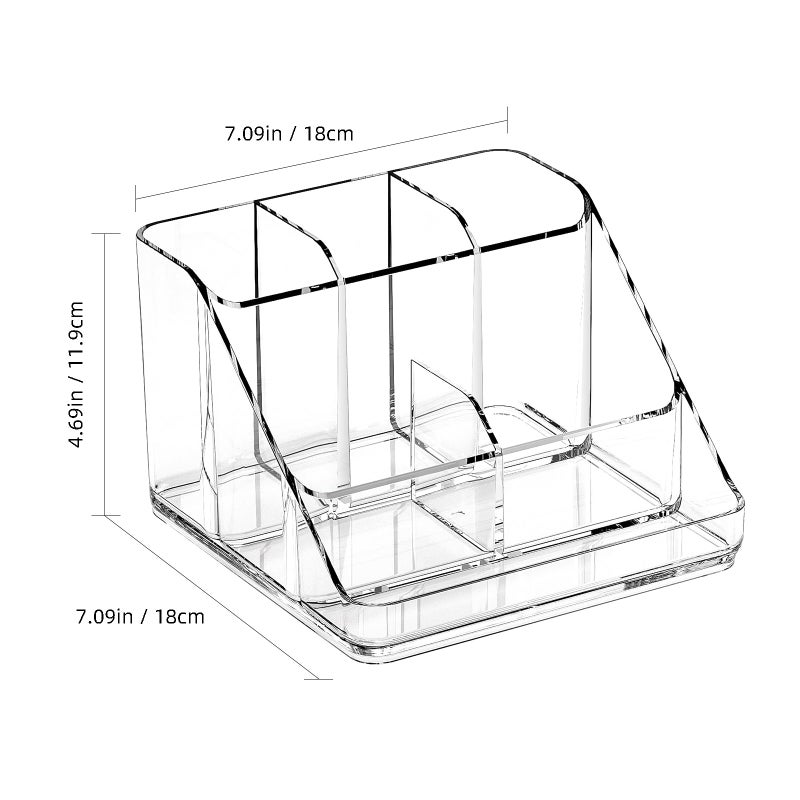 Ettori Aplop Makeup Organizer Tray 6-Compartment Vanity Makeup Organizer For Jewelry Hair Accessories Bathroom Counter Or Dresser - Image 2