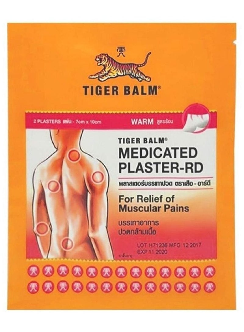 Tiger Balm Pack of 5 Pain Relief Medicated Warm Plaster - Image 2