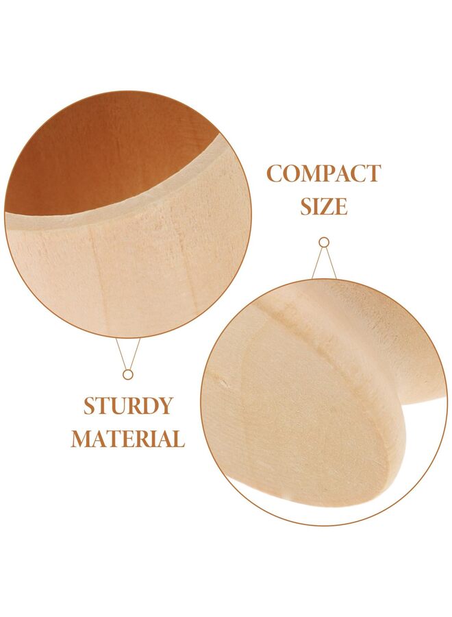 THE WHITE SHOP 5 PCS Eggs Cups, SetWooden Egg Cups - Boiled Egg Holder, Easter Egg Cup, DIY Unfinished Wood Decor, Kids Arts and Crafts, Easter Toy, Beach Wood Egg Hold - view 4