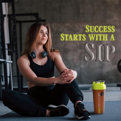 Jaypee Plus Max Shaker with blending ball |Protein Shaker for Gym |Gym Bottle |Shaker bottles | Travel shaker 700 ml, Grey Green - Image 2