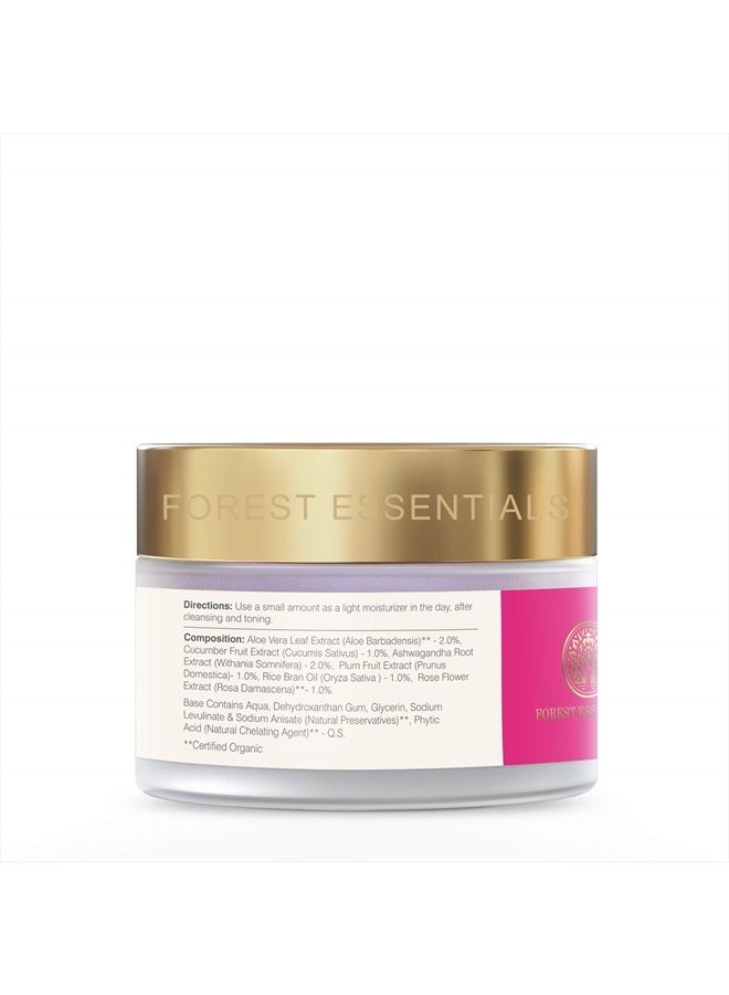 Forest Essentials جل مرطب خفيف للوجه بماء الورد النقي - 50 جرام - Image 3
