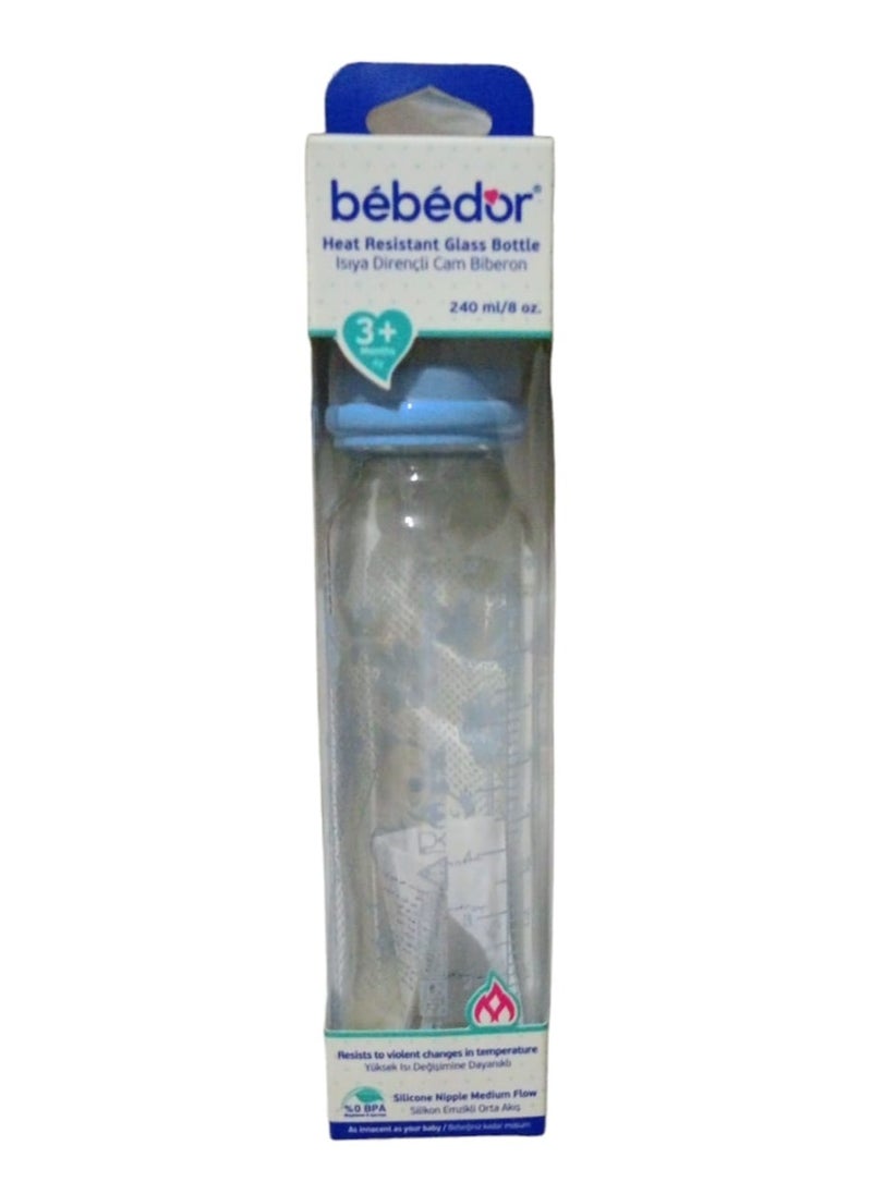 Bebedor - 240 ml glass bottle with 3+ nipple - Image 1