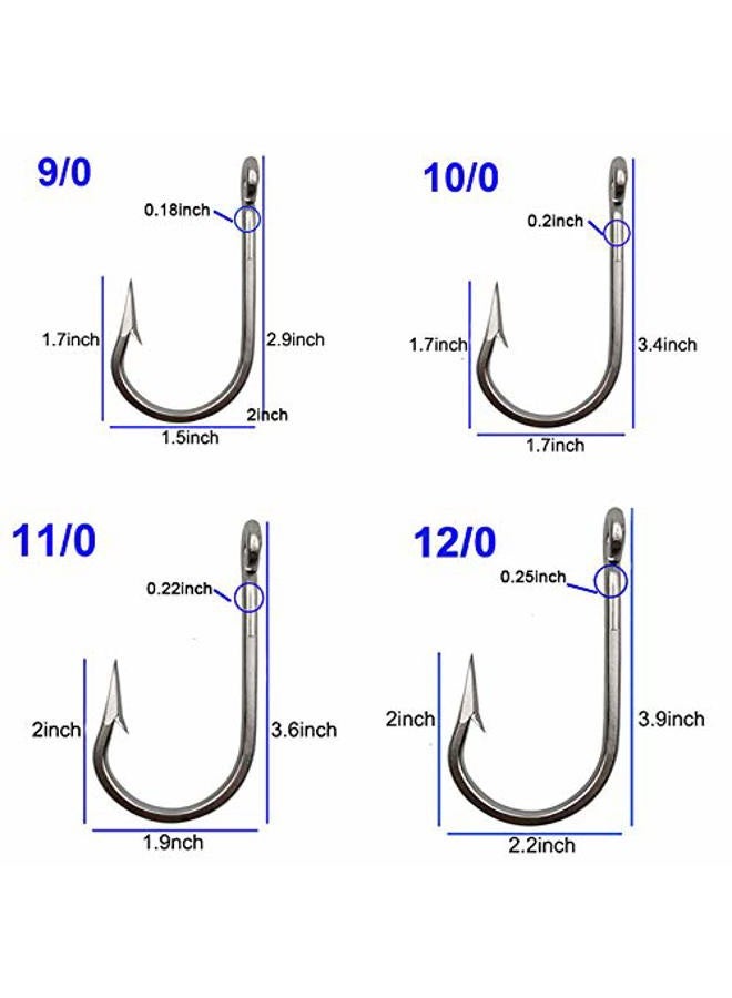 Shaddock Fishing Tuna Big Game Fishing Hooks - Stainless Steel Southern Fish Hooks Forged Ringed 10Pcs/Bag for Big Game Fishing 10PCS 6/0 - Image 4