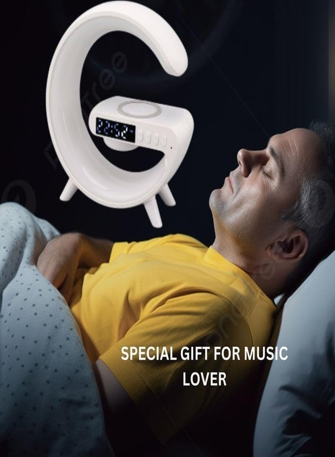 Drumstone TopRated 𝟏𝟓𝐘𝐫 𝐖𝐚𝐫𝐫𝐚𝐧𝐭𝐲 G-Shape RGB Bluetooth Speaker with Alarm Clock - Smart LED Light Display Music Speaker for Bedroom, Living Room & Gaming Setup with Superior Sound - Image 4