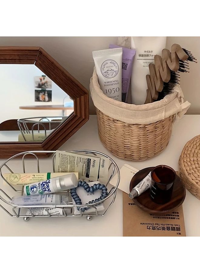 Minimalist Hollow Line Storage Basket For Vanity Desktop Organization Cosmetics Decor - Image 2