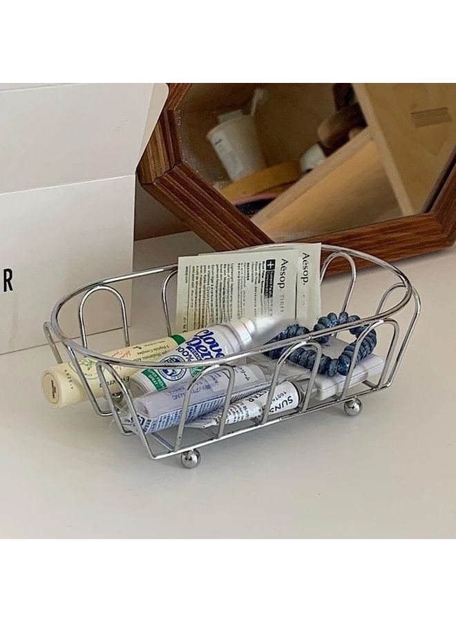 Minimalist Hollow Line Storage Basket For Vanity Desktop Organization Cosmetics Decor - Image 4