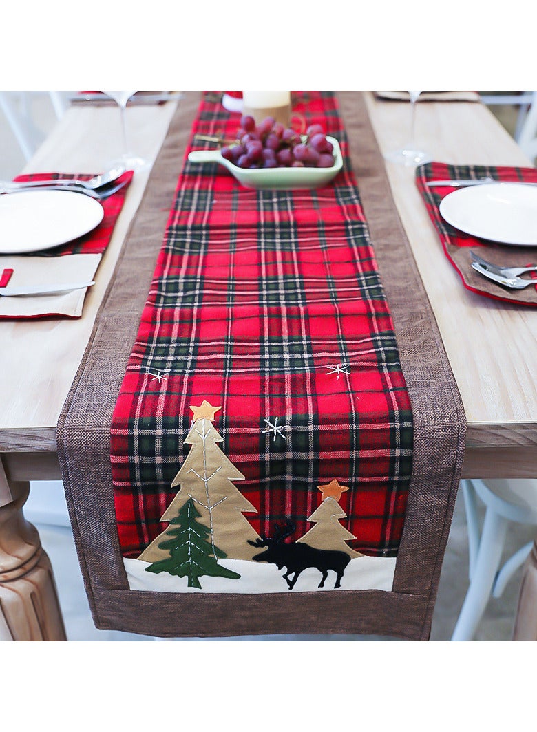 AUTOYSUR Christmas Table Runner & Placemats – Fabric Set - Image 1