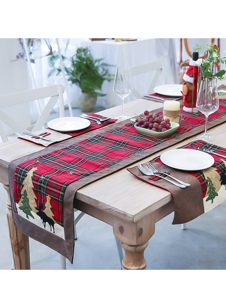AUTOYSUR Christmas Table Runner & Placemats – Fabric Set - Image 3