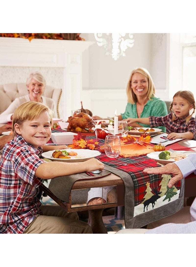 AUTOYSUR Christmas Table Runner & Placemats – Fabric Set - Image 5