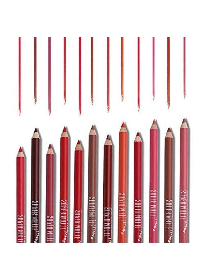 MF® Waterproof Professional Multicolored Matte Super Matte Lip Liner Pencil Set of 12 - Image 4
