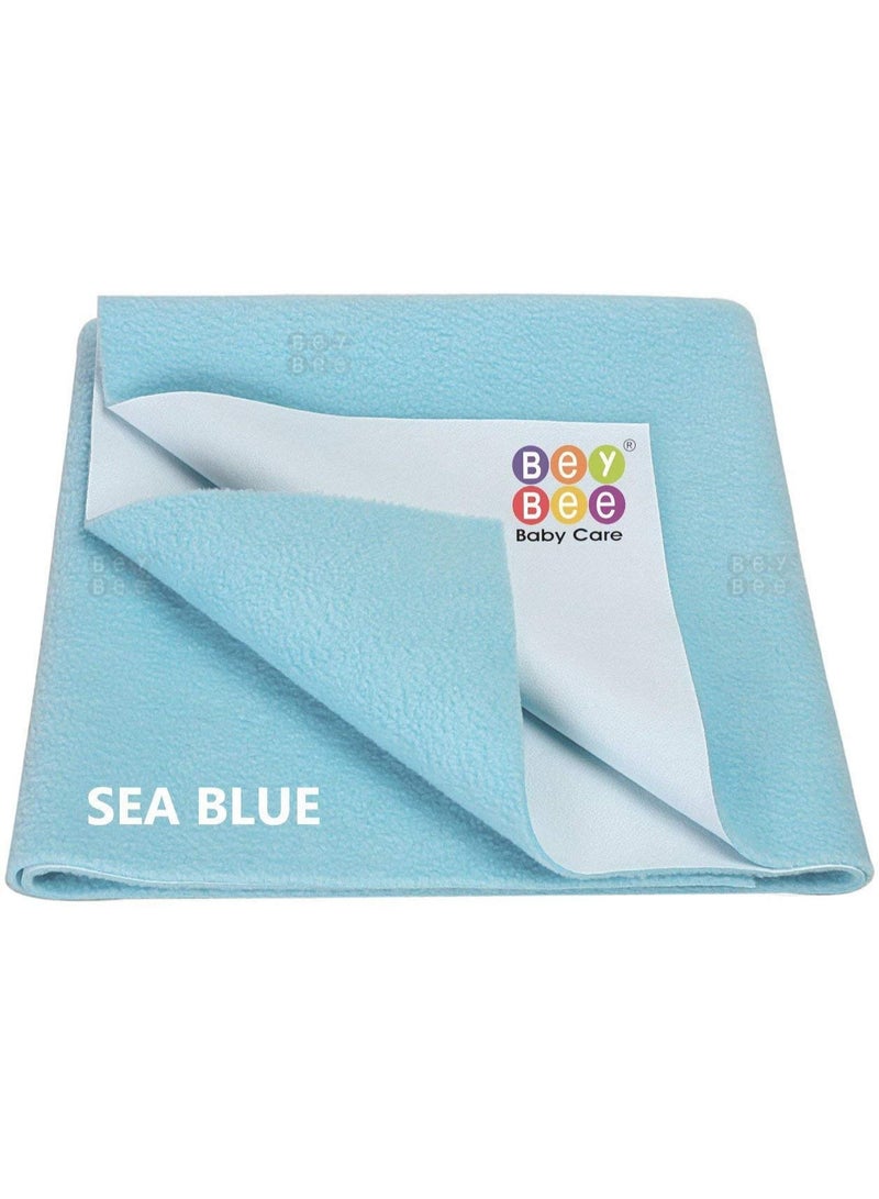 Bey Bee Beybee Waterproof Mattress Protector Sheet for Babies, X-Large, Sea Blue (200 cm x 140 cm) - Image 1