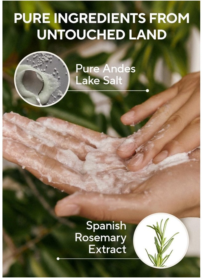 AROMATICA Rosemary Salt Scrub Shampoo 10.5 Oz 300G Vegan Scrub Shampoo With Rosemary Essential Oil  - Image 4