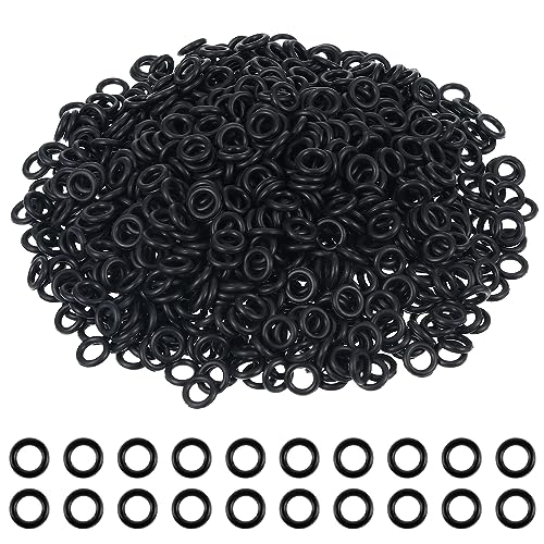 Poen 1000 Pcs Dart Tool Non Slip Rubber O Rings Stainless Steel Dart for Plastic Metal Shafts(Rubber,0.157 Inch) - Image 1