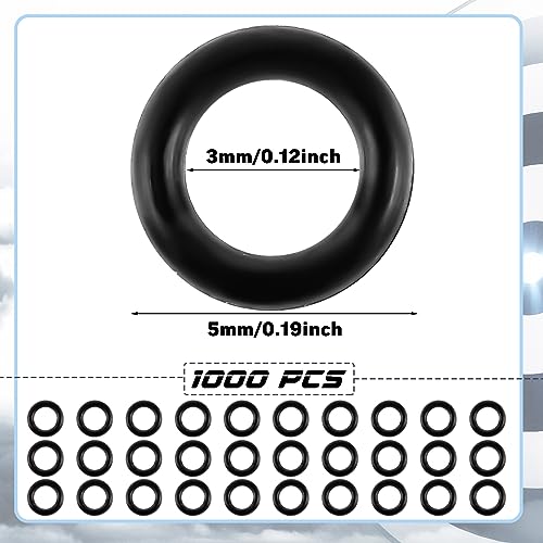 Poen 1000 Pcs Dart Tool Non Slip Rubber O Rings Stainless Steel Dart for Plastic Metal Shafts(Rubber,0.157 Inch) - Image 2
