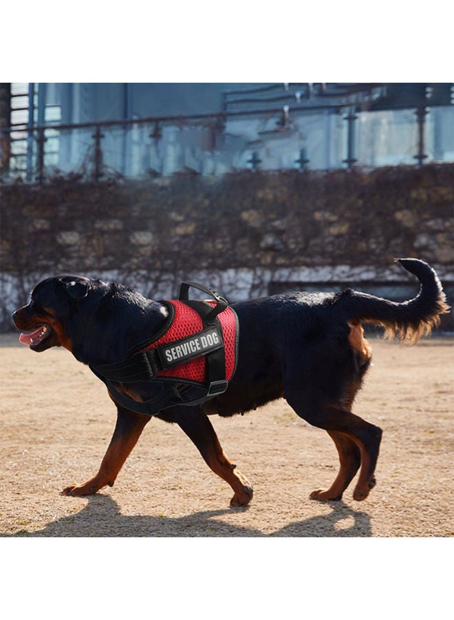 NIBEMINENT Adjustable Service Dog Harness Vest Red/Black L - Image 5