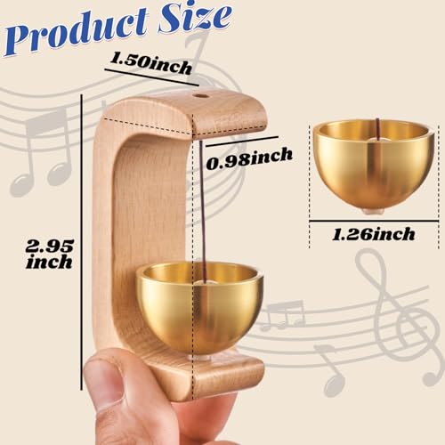 BovcTrraann Shopkeepers Bell for Door Opening, Magnetic Wood Doorbell, Wind Chime for Door, Store, Refrigerator, Porch, Garden, Entrance, Restaurant, Office, Housewarming Gift (C-Shaped) - Image 2