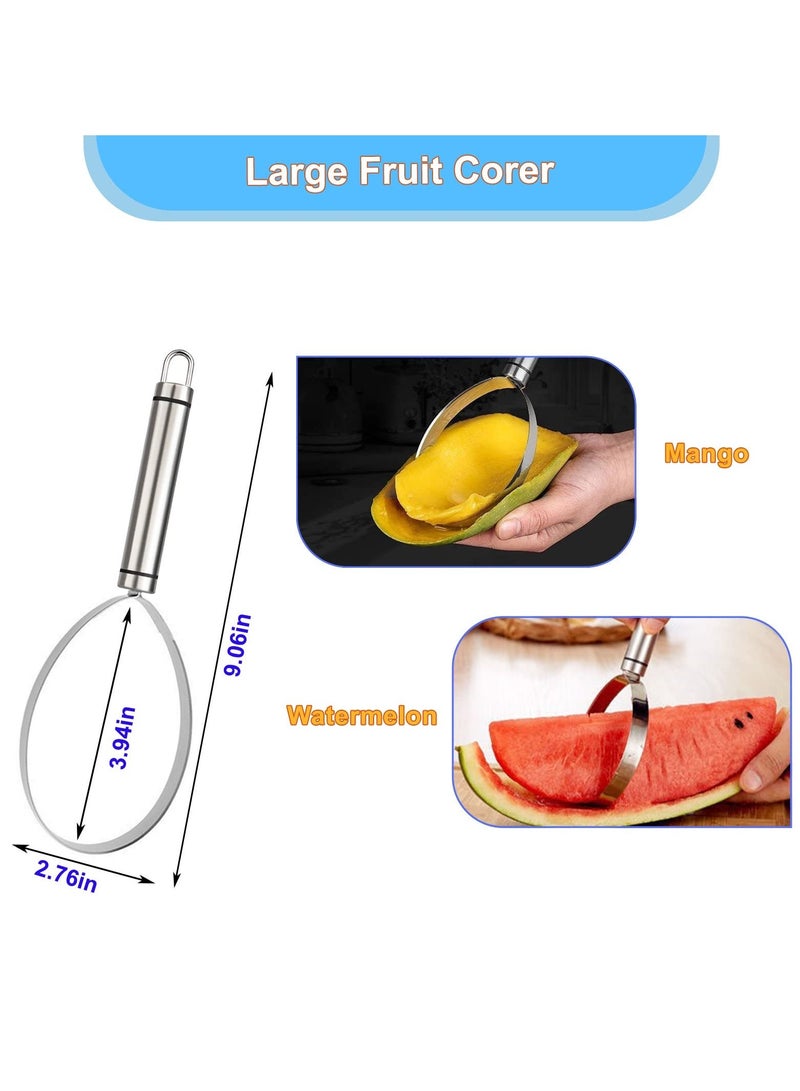 XiuWoo 3 Pcs Fruit Splitter Set, Stainless Steel Pulp Separator Corer Tool Suitable for Extracting the of Mango, Dragon Fruit, Watermelon, Avocado, Kiwi - Image 2
