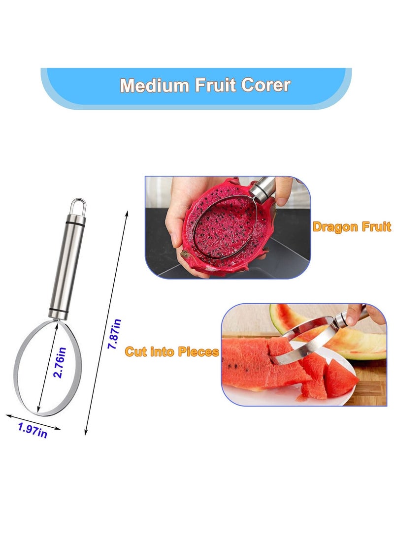 XiuWoo 3 Pcs Fruit Splitter Set, Stainless Steel Pulp Separator Corer Tool Suitable for Extracting the of Mango, Dragon Fruit, Watermelon, Avocado, Kiwi - Image 3