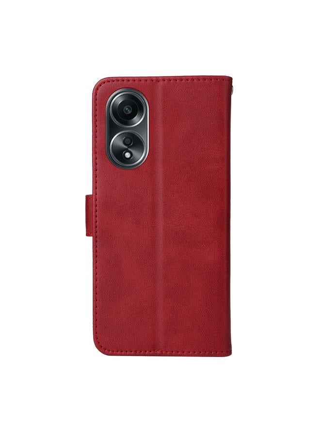 S-TOP Case For OPPO A58 4G Classic Calf Texture Flip Leather Phone Case - Image 3